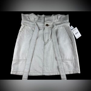 Free People Size 6 NEW Splendor in the Grass Skirt Oatmeal Color Linen